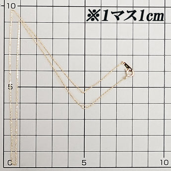 チェーンネックレス K18イエローゴールド 40.0cm 小豆 地金のみ 石なし 細め 華奢【中古】【901790】