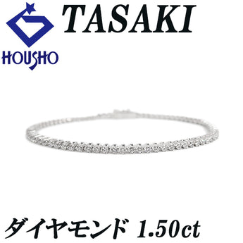 タサキ 田崎真珠 ダイヤモンド ブレスレット  K18ホワイトゴールド K14ホワイトゴールド TASAKI テニスブレスレット【中古】【901792】