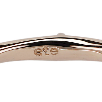 エテ ブラウンダイヤモンド リング  K18ピンクゴールド ete ツイスト 細め 華奢【中古】【901797】