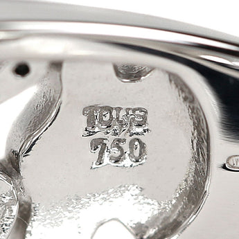トウス TOUS ダイヤモンド リング K18ホワイトゴールド 透かし 太め 幅広 メンズ ユニセックス【中古】【901800】