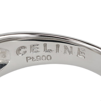 セリーヌ ダイヤモンド リング  ルビー Pt900 CELINE パヴェ ウェーブ【中古】【901806】