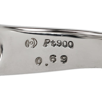 タサキ 田崎真珠 ダイヤモンド リング  ダイヤモンド Pt900 TASAKI 変形カット ファンシーカット プリンセスカット 透かし メンズ ユニセックス【中古】【901808】