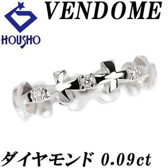 ヴァンドーム青山 ダイヤモンド リング  Pt950 VENDOME AOYAMA クロス 十字架【中古】【901813】