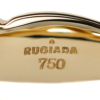 ルジアダ シトリン リング K18イエローゴールド RUGIADA リーフ 葉 植物 ボタニカル 透かし【中古】【901816】