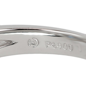 タサキ 田崎真珠 アクアマリン リング  ダイヤモンド Pt900 TASAKI 透かし【中古】【901820】