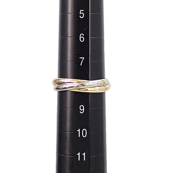 カルティエ トリニティ スモール SM リング K18イエローゴールド K18ホワイトゴールド K18ピンクゴールド CARTIER #48 3連 スリーカラーゴールド 地金のみ 石なし【中古】【901823】