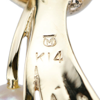 ミキモト アコヤ真珠 ブローチ K14イエローゴールド MIKIMOTO【中古】【901830】