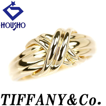 ティファニー シグネチャー クロス リング K18イエローゴールド TIFFANY&Co. 地金のみ 石なし【中古】【901849】