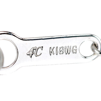 ヨンドシー ダイヤモンド ネックレス K18ホワイトゴールド 4℃ ハート 一粒石 華奢【中古】【901860】