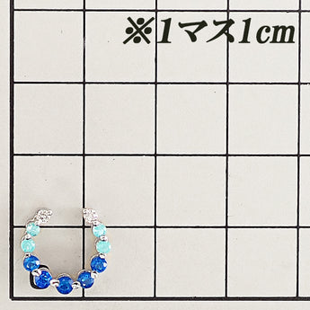 アウイナイト ペンダントトップ  ダイヤモンド パライバトルマリン Pt950 馬蹄 ホースシュー【中古】【901879】
