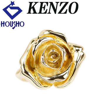KENZO ケンゾー リング K18イエローゴールド バラ 薔薇 ローズ 花 フラワー 植物 ボタニカル 地金のみ 石なし【中古】【901891】