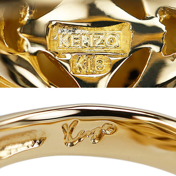KENZO ケンゾー リング K18イエローゴールド バラ 薔薇 ローズ 花 フラワー 植物 ボタニカル 地金のみ 石なし【中古】【901891】