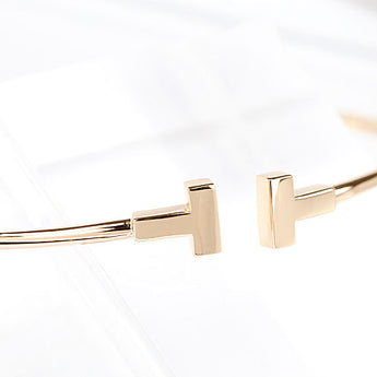 Tiffany &amp; Co. Tiffany T Wire Bangle in 18k Rose Gold (Pink Gold) - No Stones [Pre-owned] [Item Number 901896]