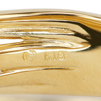 タサキ 田崎真珠 ダイヤモンド リング  K18イエローゴールド TASAKI 一粒石 透かし【中古】【901903】