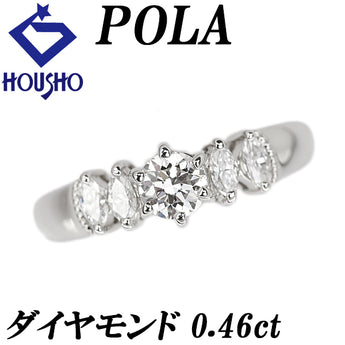 ポーラ ダイヤモンド リング  Pt900 POLA 変形カット ファンシーカット マーキスカット【中古】【901911】