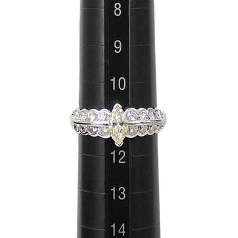 イエローダイヤモンド リング  ダイヤモンド Pt900 マーキスカット 変形カット ファンシーカット【中古】【901923】