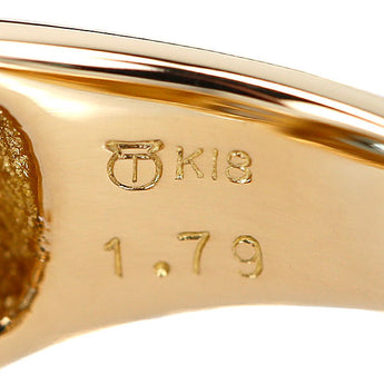 タサキ 田崎真珠 アクアマリン リング  シェル K18イエローゴールド TASAKI 幅広 太め メンズ ユニセックス【中古】【901955】