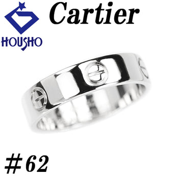 カルティエ ラブ リング K18ホワイトゴールド CARTIER #62 メンズ ユニセックス 地金のみ 石なし【中古】【901961】