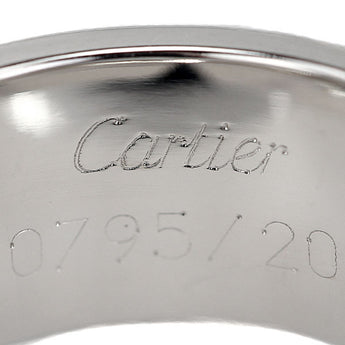 カルティエ ダイヤモンド C2 ハッピーバースデー リング K18ホワイトゴールド CARTIER #50 2000年 クリスマス限定 ホリデー 幅広 太め オープンリング【中古】【901968】