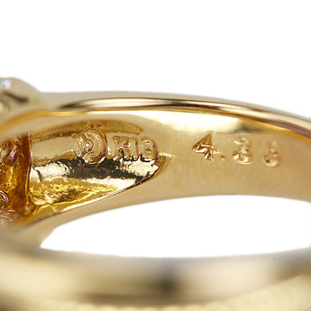 タサキ 田崎真珠 アメジスト リング  ダイヤモンド K18イエローゴールド TASAKI【中古】【901975】