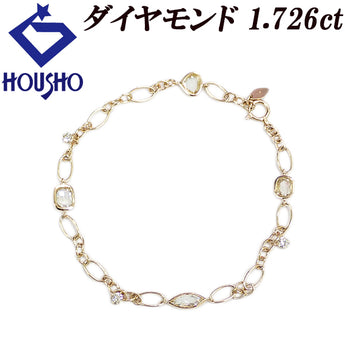 ダイヤモンド ブレスレット  ダイヤモンド K18イエローゴールド ローズカット 変形カット ファンシーカット【中古】【901986】