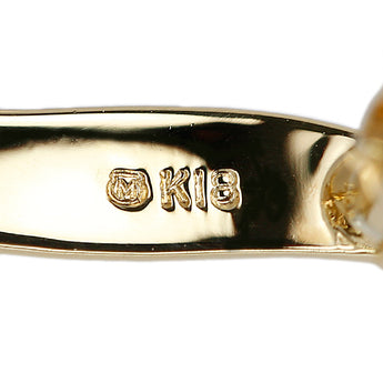 ミキモト アコヤ真珠 ブローチ K18イエローゴールド MIKIMOTO リボン【中古】【902001】