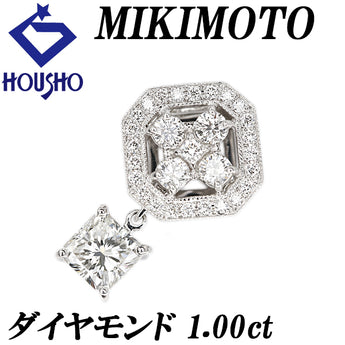 Mikimoto Diamond Pendant Top, Diamond, 18K White Gold, MIKIMOTO Multi-Way, Princess Cut, Modified Cut, Fancy Cut, Flower, Botanical [Pre-owned] [Product Number: 902004]
