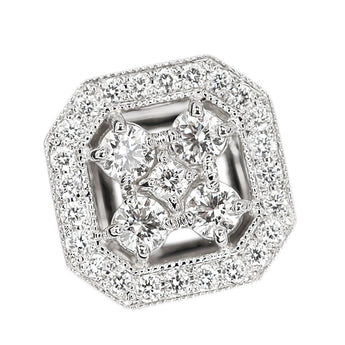 Mikimoto Diamond Pendant Top, Diamond, 18K White Gold, MIKIMOTO Multi-Way, Princess Cut, Modified Cut, Fancy Cut, Flower, Botanical [Pre-owned] [Product Number: 902004]