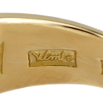 Diamond ring in 18K yellow gold with a single stone and openwork detail [Pre-owned] [902042]