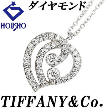 ティファニー ダイヤモンド エンチャントハート ネックレス Pt950 TIFFANY&Co. 透かし【中古】【902050】