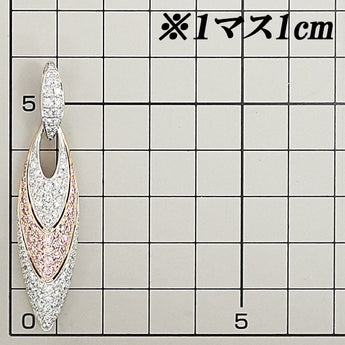 ピンクダイヤモンド ペンダントトップ ダイヤモンド Pt900 K18ピンクゴールド パヴェ【中古】【902072】