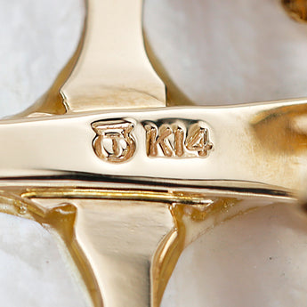 タサキ 田崎真珠 マベパール イヤリング K14イエローゴールド TASAKI 一粒パール【中古】【902077】