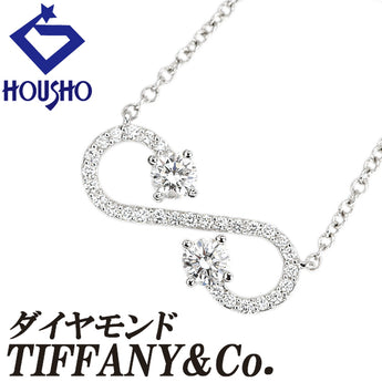 ティファニー ダイヤモンド エンチャントスクロール ネックレス Pt950 TIFFANY&Co.【中古】【902079】