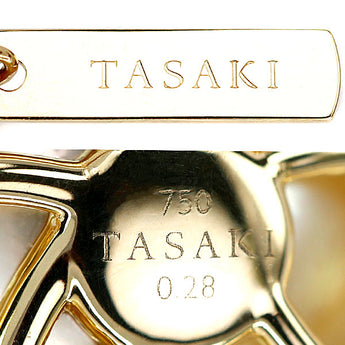 Tasaki Pearl White South Sea Pearl Necklace with Diamonds and 18K Yellow Gold, Floral, Botanical Design, Long [Pre-owned] [Product Number: 902081]
