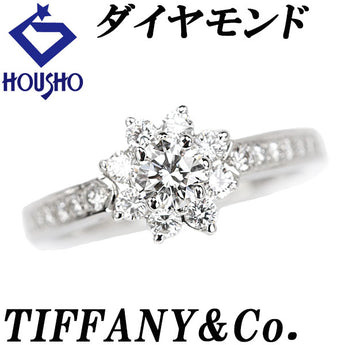 Tiffany Diamond Flora Ring, Pt950, TIFFANY &amp; Co., Flower, Plant, Botanical [Pre-owned] [Item 902095]