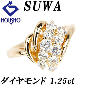 SUWA ダイヤモンド リング  K18イエローゴールド【中古】【902097】