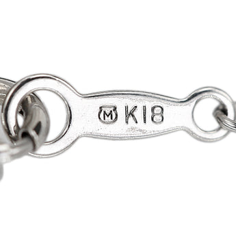 ミキモト アコヤ真珠 ネックレス ダイヤモンド K18ホワイトゴールド MIKIMOTO 花 フラワー 植物 ボタニカル【中古】【902099】