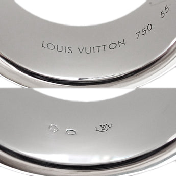 ルイ・ヴィトン ダイヤモンド グランドバーグ アンプラント リング K18ホワイトゴールド LOUIS VUITTON #55 太め 幅広 パヴェ メンズ ユニセックス【中古】【902114】