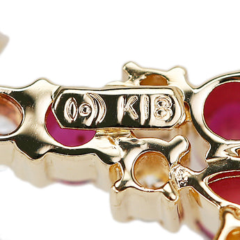 タサキ 田崎真珠 ルビー ネックレス  ダイヤモンド K18イエローゴールド TASAKI【中古】【902120】
