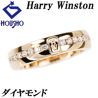 ハリーウィンストン ダイヤモンド HWロゴ リング K18ピンクゴールド HARRY WINSTON エタニティ 一文字【中古】【902141】