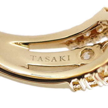 タサキ 田崎真珠 白蝶真珠(南洋真珠) リング ダイヤモンド イエローサファイア K18イエローゴールド TASAKI 幅広 太め【中古】【902145】