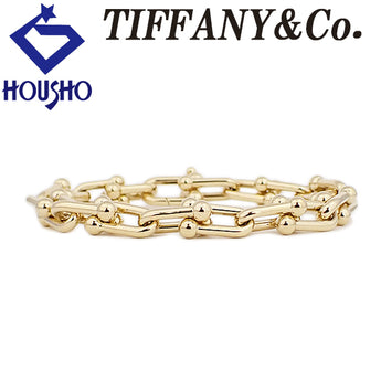 ティファニー ハードウェア ミディアムリンク ブレスレット K18イエローゴールド TIFFANY&Co. 地金のみ 石なし メンズ ユニセックス【中古】【902146】