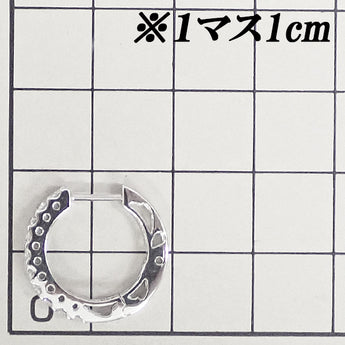 ダイヤモンド ピアス K18ホワイトゴールド フープ【中古】【902149】