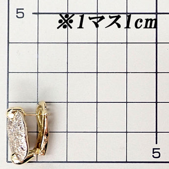 ダイヤモンド ピアス K18イエローゴールド K18ホワイトゴールド ラウンド サークル 円 丸【中古】【902151】
