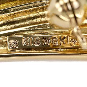 ミキモト ダイヤモンド ブローチ  K18イエローゴールド K14ホワイトゴールド MIKIMOTO【中古】【902153】
