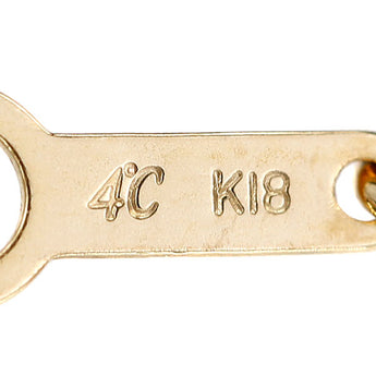 ヨンドシー ダイヤモンド ネックレス K18イエローゴールド 4℃ 一粒石 華奢【中古】【902172】