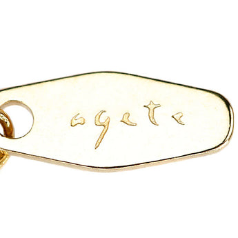 アガット イエローダイヤモンド ネックレス  K18イエローゴールド agete 一粒石 華奢【中古】【902174】