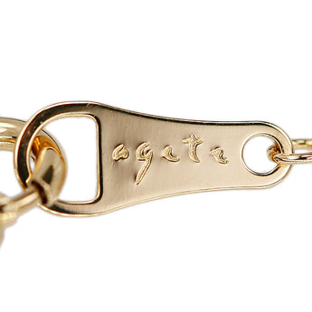 アガット アコヤ真珠 ネックレス ダイヤモンド K18イエローゴールド agete 華奢 ベビーパール【中古】【902180】