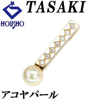 タサキ 田崎真珠 アコヤ真珠 ペンダントトップ ダイヤモンド K18イエローゴールド TASAKI【中古】【902191】