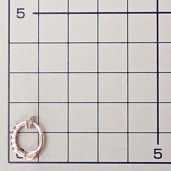 ブラウンダイヤモンド イヤリング  K18ピンクゴールド フープ 華奢【中古】【902198】